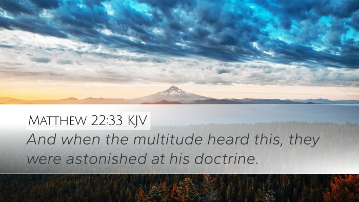 Matthew 22:33 KJV Bible Verse Image