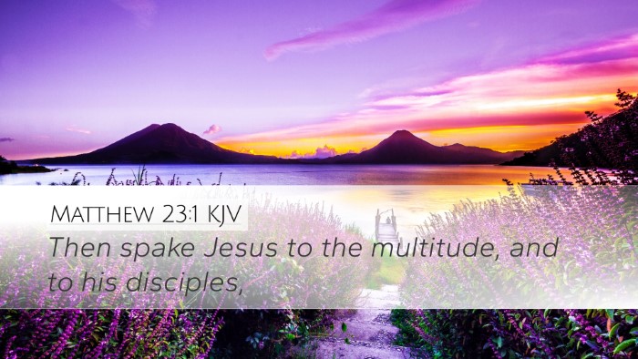 Matthew 23:1 KJV Bible Verse Image