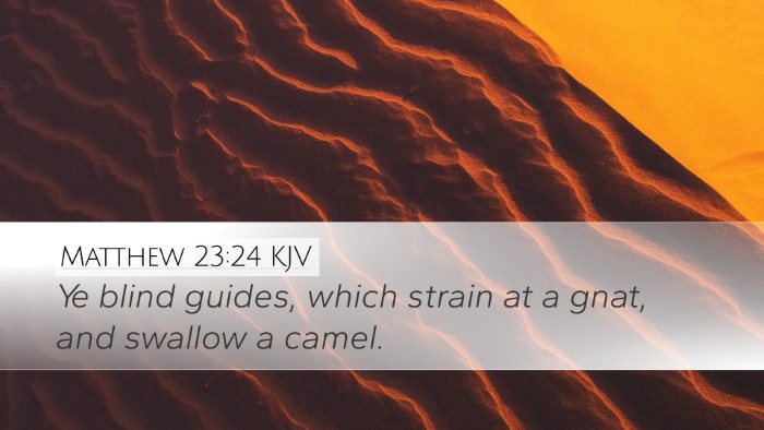 Matthew 23:24 KJV Bible Verse Image