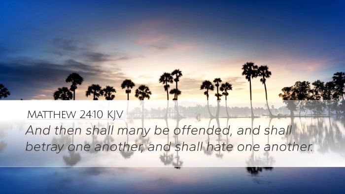 Matthew 24:10 KJV Bible Verse Image