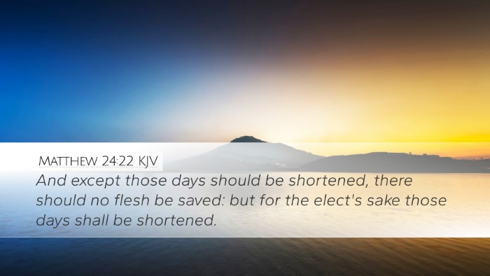 Matthew 24:22 KJV Bible Verse Image