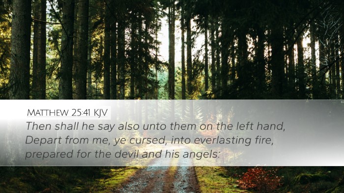 Matthew 25:41 KJV Bible Verse Image