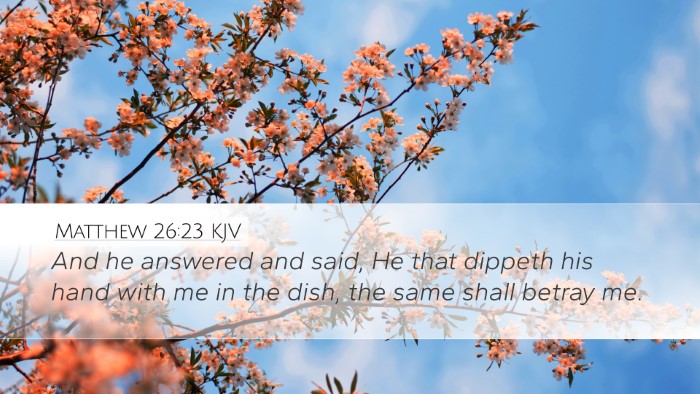 Matthew 26:23 KJV Bible Verse Image