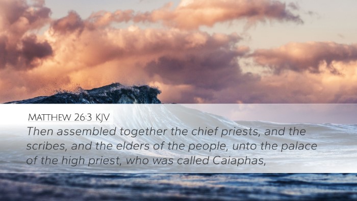 Matthew 26:3 KJV Bible Verse Image