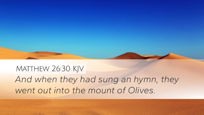 Matthew 26:30 KJV Bible Verse Image