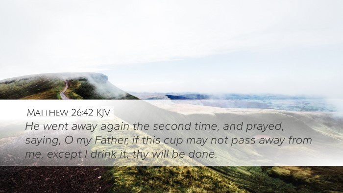 Matthew 26:42 KJV Bible Verse Image