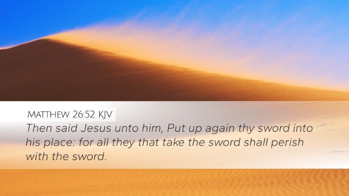 Matthew 26:52 KJV Bible Verse Image