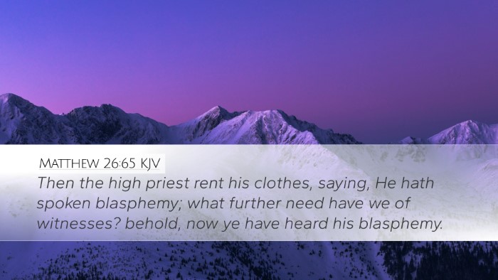 Matthew 26:65 KJV Bible Verse Image