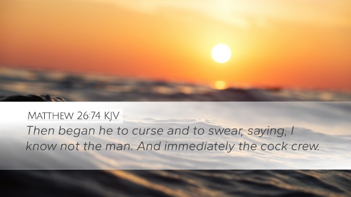 Matthew 26:74 KJV Bible Verse Image