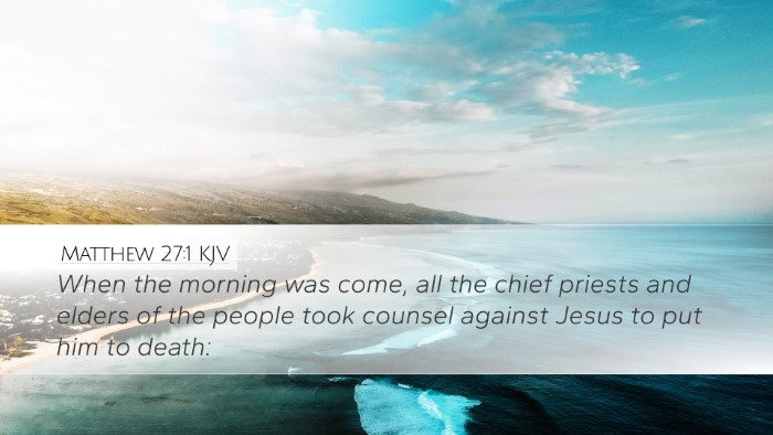 Matthew 27:1 KJV Bible Verse Image
