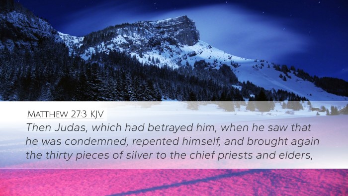 Matthew 27:3 KJV Bible Verse Image