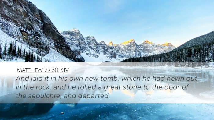 Matthew 27:60 KJV Bible Verse Image