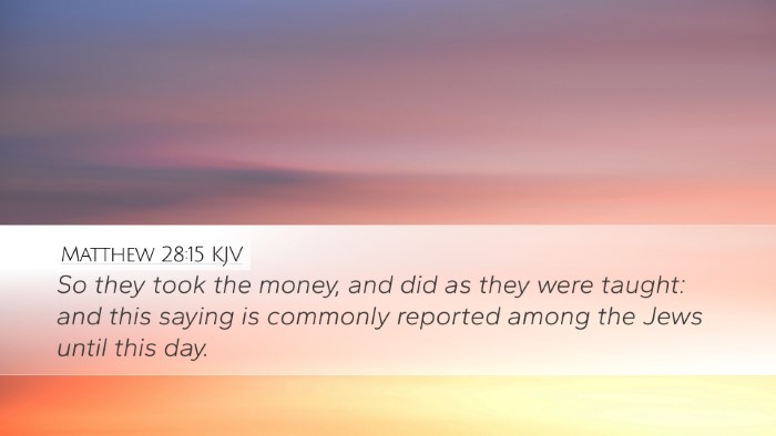 Matthew 28:15 KJV Bible Verse Image