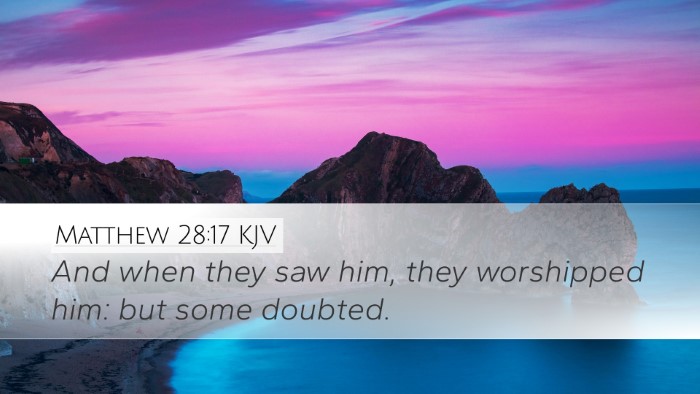 Matthew 28:17 KJV Bible Verse Image