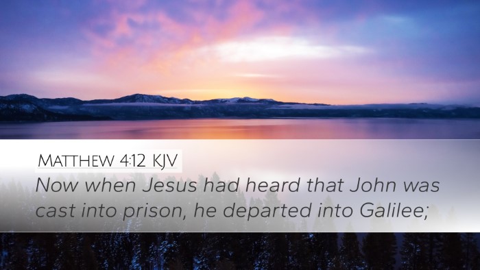 Matthew 4:12 KJV Bible Verse Image