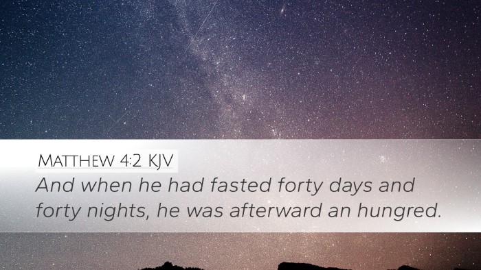 Matthew 4:2 KJV Desktop Wallpaper - And when he had fasted forty days and forty - Desktop Bible Verse Wallpaper