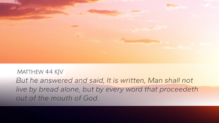 Matthew 4:4 KJV Bible Verse Image