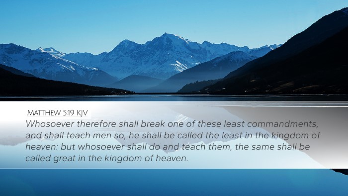 Matthew 5:19 KJV Bible Verse Image