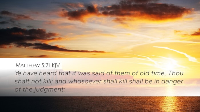 Matthew 5:21 KJV Bible Verse Image