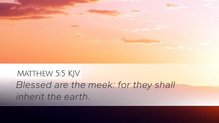 Matthew 5:5 KJV Bible Verse Image