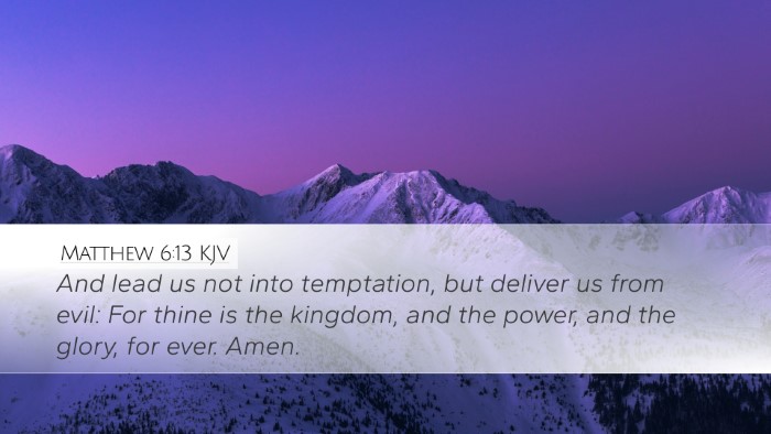 Matthew 6:13 KJV Desktop Wallpaper - And lead us not into temptation, but deliver us - Desktop Bible Verse Wallpaper