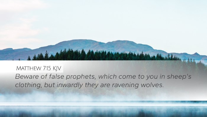Matthew 7:15 KJV Bible Verse Image