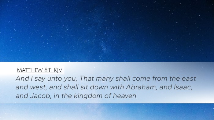 Matthew 8:11 KJV Bible Verse Image