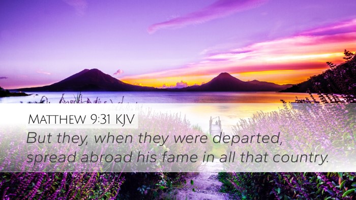 Matthew 9:31 KJV Bible Verse Image