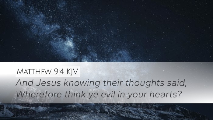 Matthew 9:4 KJV Bible Verse Image