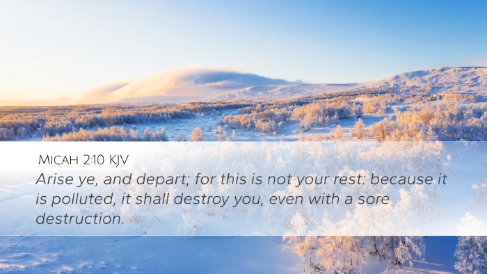 Micah 2:10 KJV Bible Verse Image