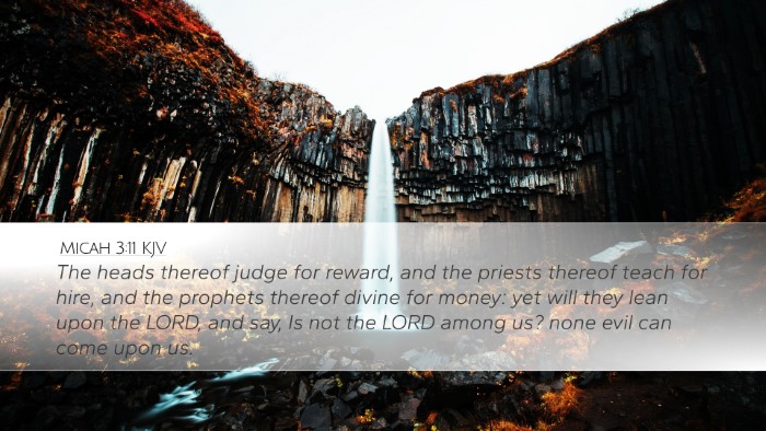 Micah 3:11 KJV Bible Verse Image