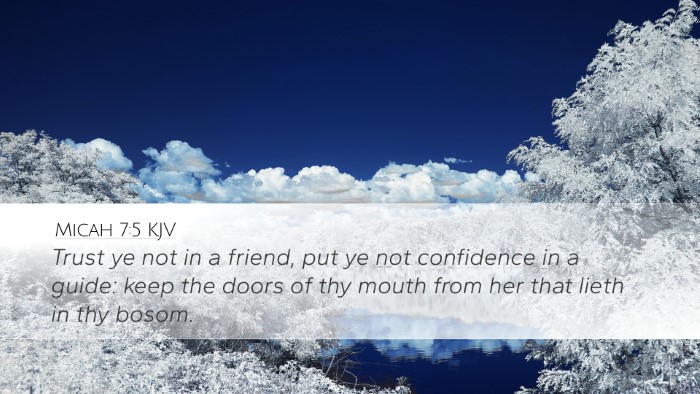 Micah 7:5 KJV Bible Verse Image