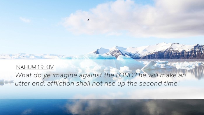 Nahum 1:9 KJV Bible Verse Image