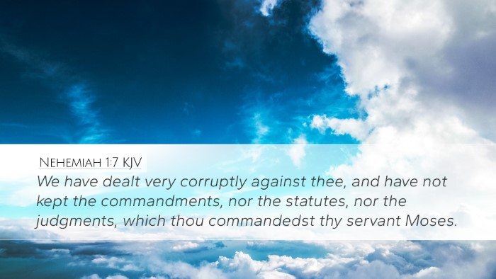 Nehemiah 1:7 KJV Bible Verse Image
