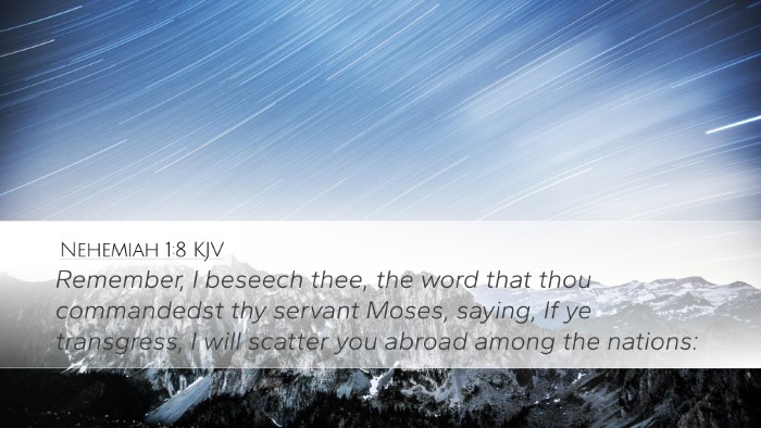 Nehemiah 1:8 KJV Bible Verse Image