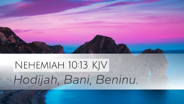 Nehemiah 10:13 KJV Bible Verse Image