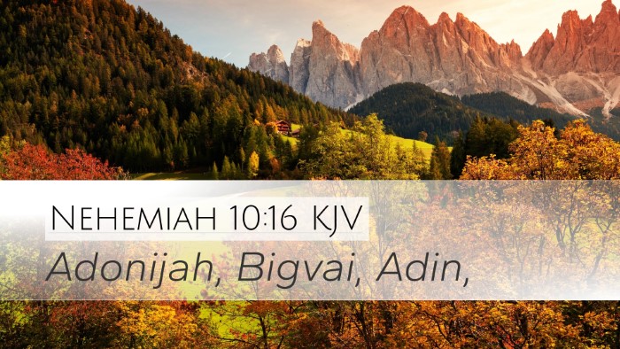 Nehemiah 10:16 KJV Bible Verse Image