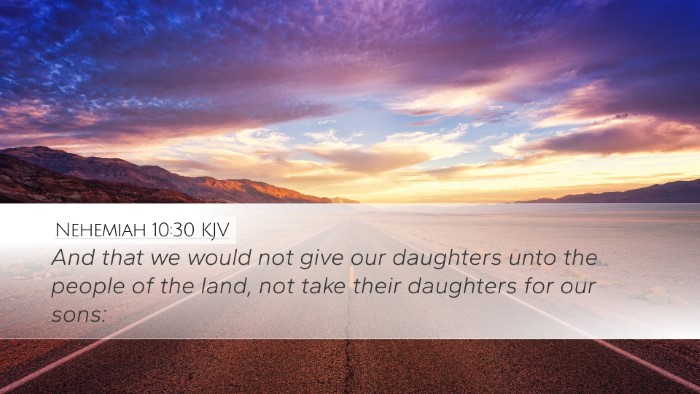Nehemiah 10:30 KJV Bible Verse Image