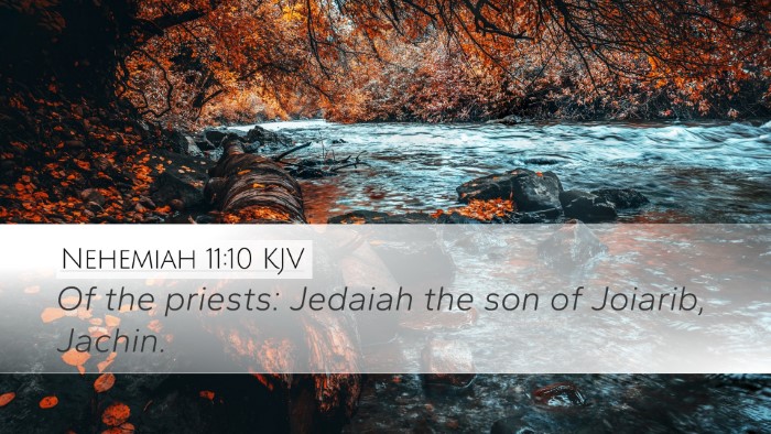 Nehemiah 11:10 KJV Bible Verse Image