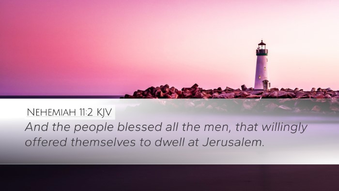 Nehemiah 11:2 KJV Bible Verse Image