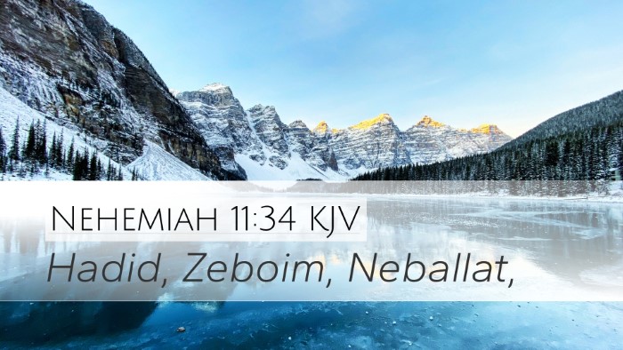 Nehemiah 11:34 KJV Bible Verse Image