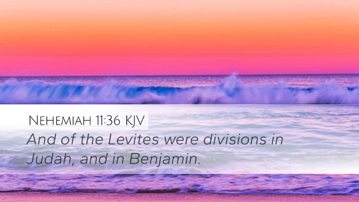 Nehemiah 11:36 KJV Bible Verse Image