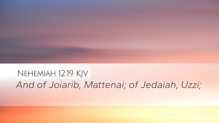 Nehemiah 12:19 KJV Bible Verse Image
