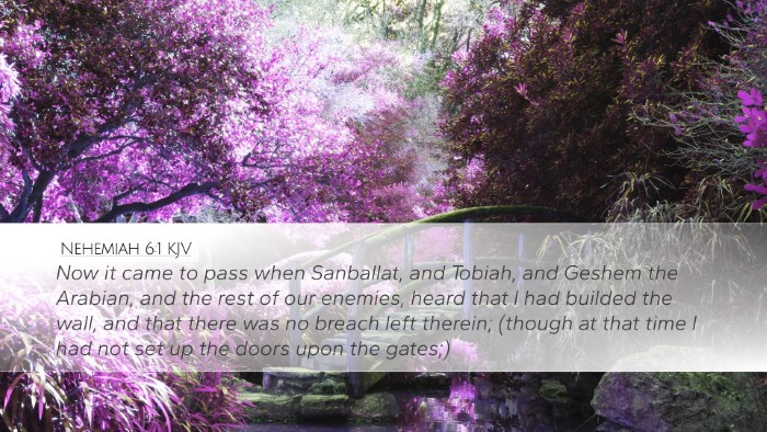 Nehemiah 6:1 KJV Bible Verse Image