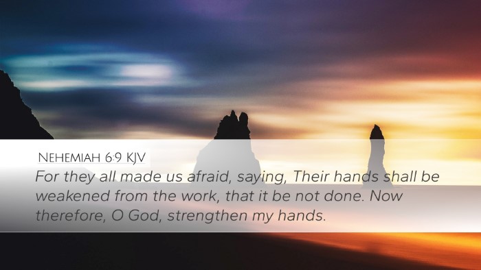 Nehemiah 6:9 KJV Bible Verse Image