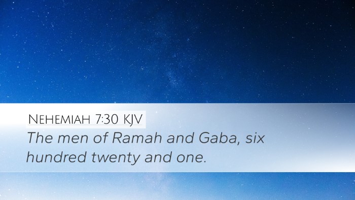 Nehemiah 7:30 KJV Bible Verse Image