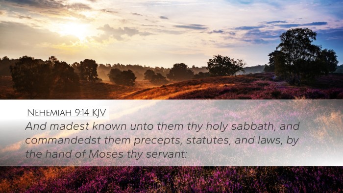 Nehemiah 9:14 KJV Bible Verse Image
