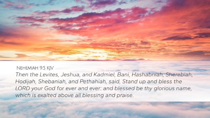 Nehemiah 9:5 KJV Bible Verse Image