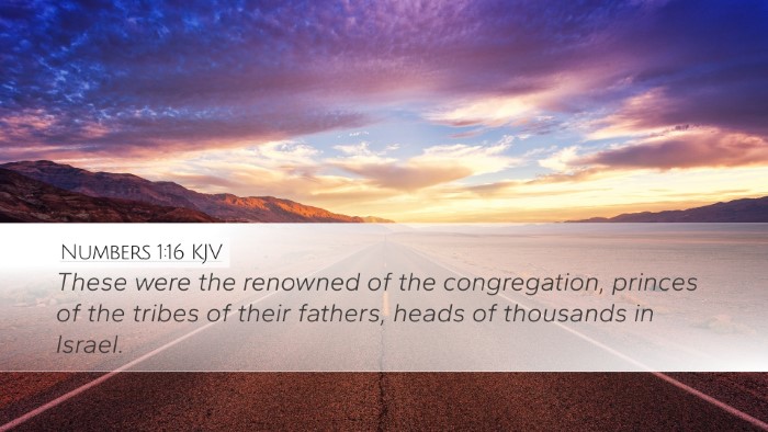 Numbers 1:16 KJV Bible Verse Image