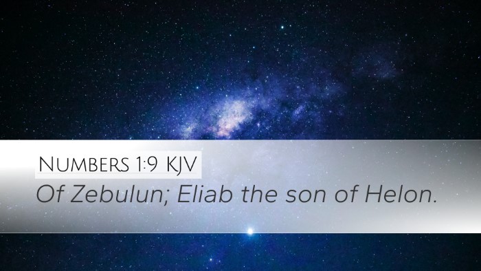 Numbers 1:9 KJV Bible Verse Image
